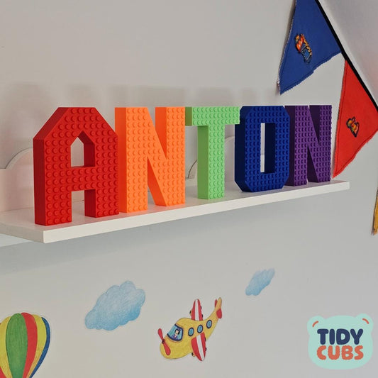 Custom 12cm Building Brick Letter Name Sign