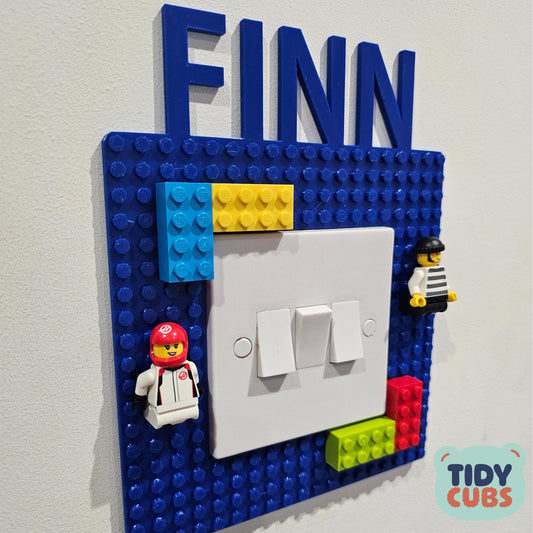 Personalised Building Brick Light Switch Surround UK EU