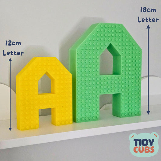 Large 18cm Building Brick Letter Name Sign
