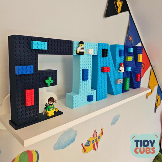 Large 18cm Building Brick Letter Name Sign