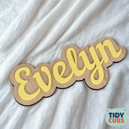 Custom Acrylic & Wood Name Sign