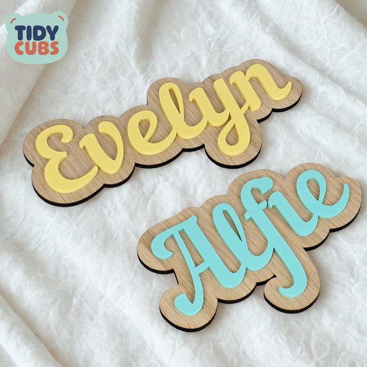 Custom Acrylic & Wood Name Sign